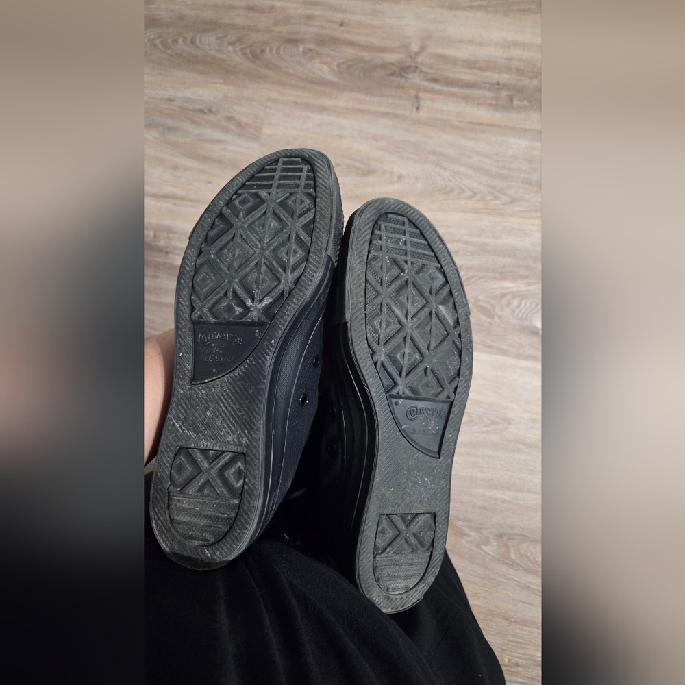 Converse Black Lace-Up Knee-High Canvas Boots - Picture 3 of 5